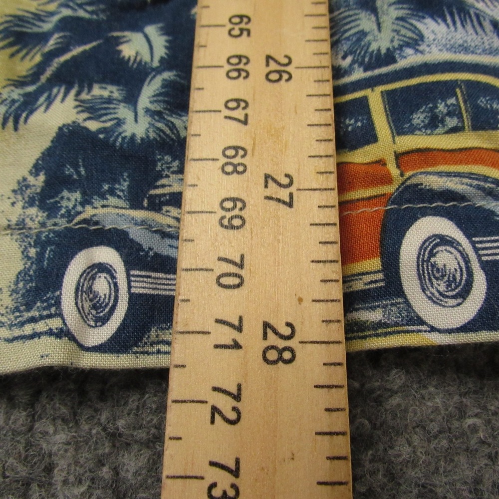 Vintage Walt Disney World Shirt Mens Small Blue Rayon Hawaiian Mickey Mouse 90s - Picture 7 of 11